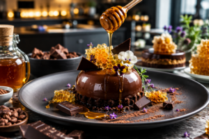 Aplicación gastronómica de miel y chocolate en la cocina contemporánea