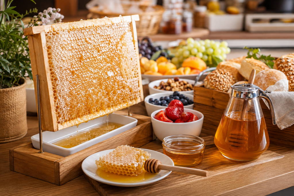 Panal de miel en buffets: ¿merece la pena frente a la miel líquida?